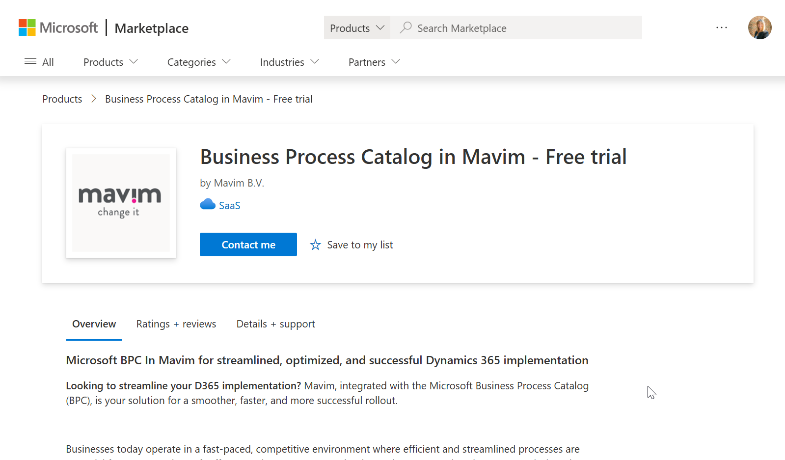 See Microsoft's Business Process Catalog in Mavim